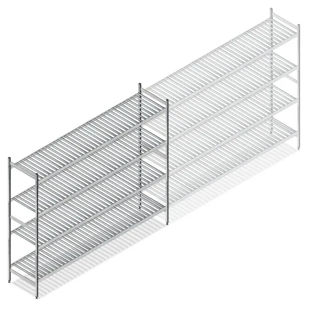 Hygienisches Regal 6811 1800x1620x560 mm (HxBxT) 4 Ebenen Grundregal