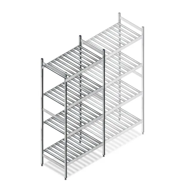 Hygienisches Regal 6811 1800x660x560 mm (HxBxT) 4 Ebenen Grundregal