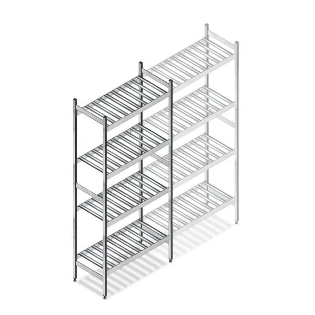 Hygienisches Regal 6811 1800x780x360 mm (HxBxT) 4 Ebenen Grundregal