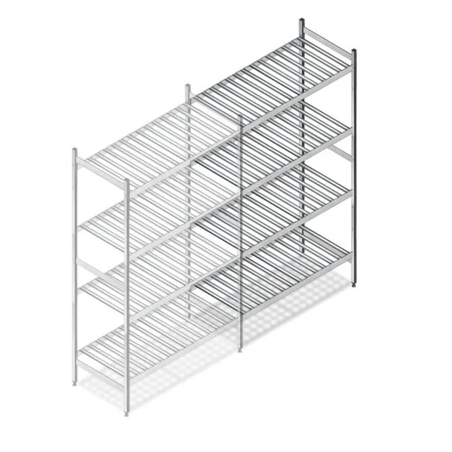 Hygienisches Regal 6811 1800x960x560 mm (HxBxT) 4 Ebenen Anbauregal