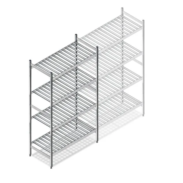 Hygienisches Regal 6811 1800x960x560 mm (HxBxT) 4 Ebenen Grundregal