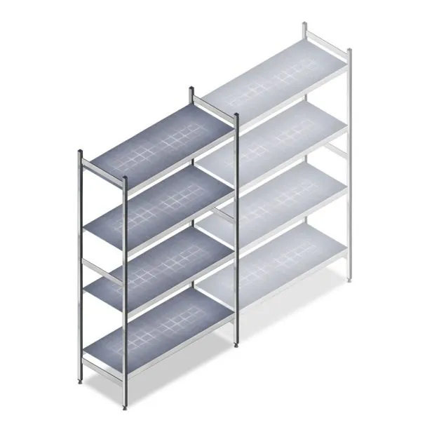 Hygienisches Regal 6622 1800x900x460 mm (HxBxT) 4 Ebenen Grundregal
