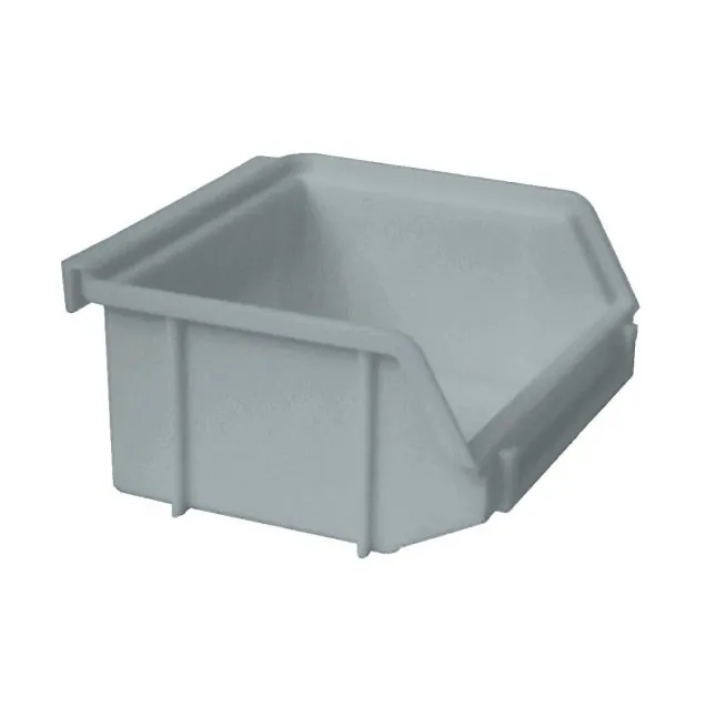 Kunststoff Stapelbehälter, Lagerbehälter A1 100x100x50 mm (lxbxh) grau