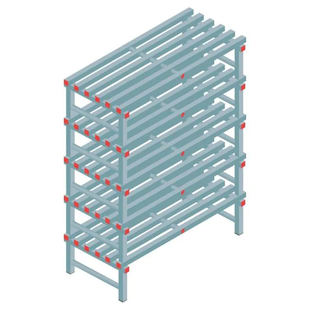 Kunststoffregal REA Euro Classic 1650x1200x600 mm (HxBxT) 5 Ebenen