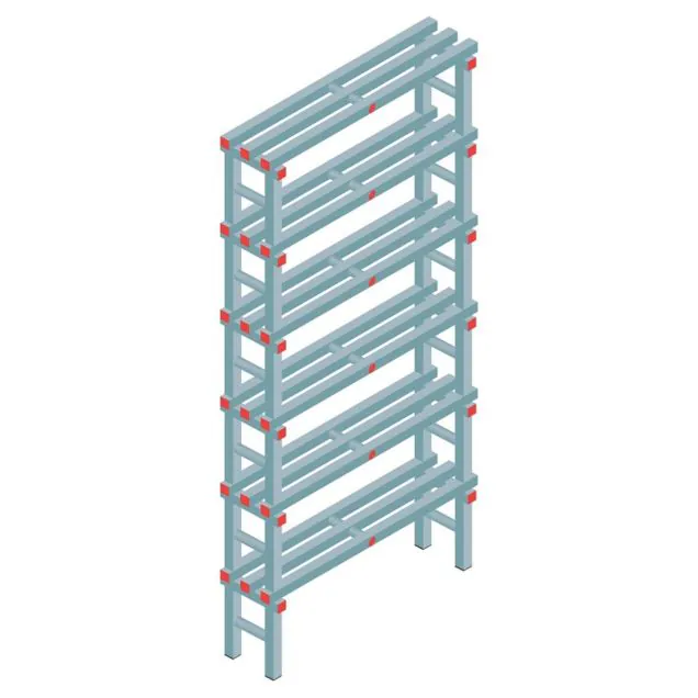 Kunststoffregal REA Euro Classic 2250x1000x300 mm (HxBxT) 6 Ebenen