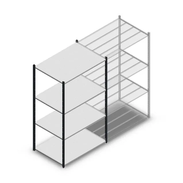 Fachbodenregal Medium Duty 2000x1150x800mm (hxbxt) 4 Ebenen anthrazit Anfangsregal