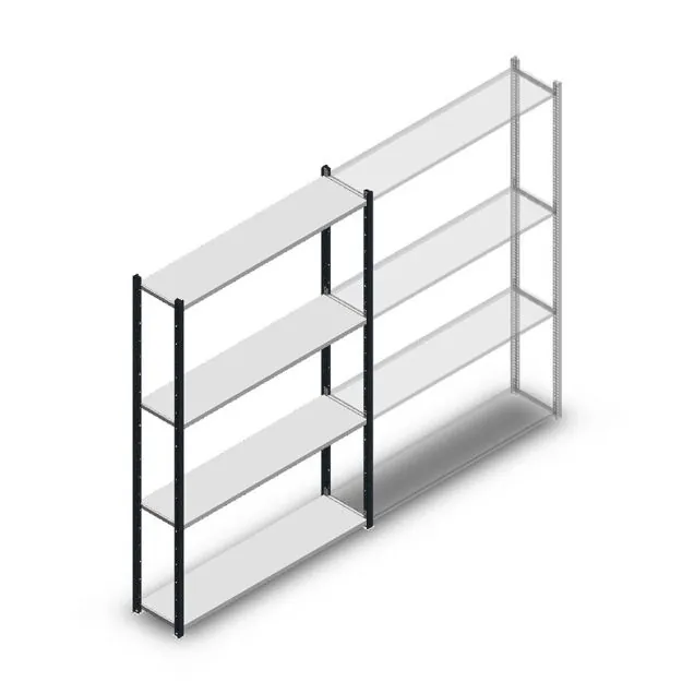 Fachbodenregal Medium Duty 2000x1300x300mm (hxbxt) 4 Ebenen anthrazit Anfangsregal