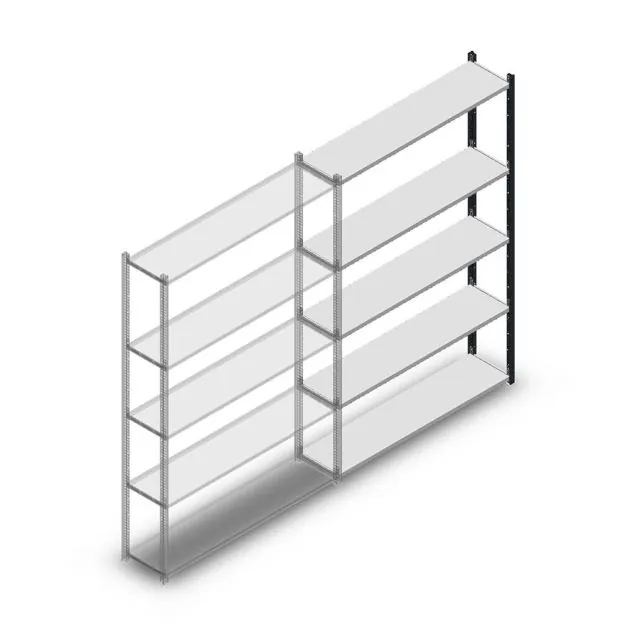 Fachbodenregal Medium Duty 2000x1300x300mm (HxBxT) 5 Ebenen anthrazit Anbauregal