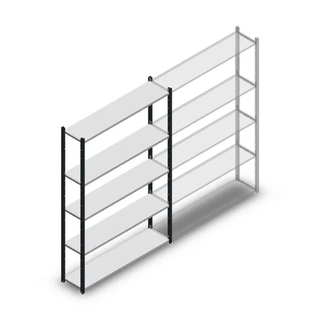 Fachbodenregal Medium Duty 2000x1300x300mm (hxbxt) 5 Ebenen anthrazit Anfangsregal