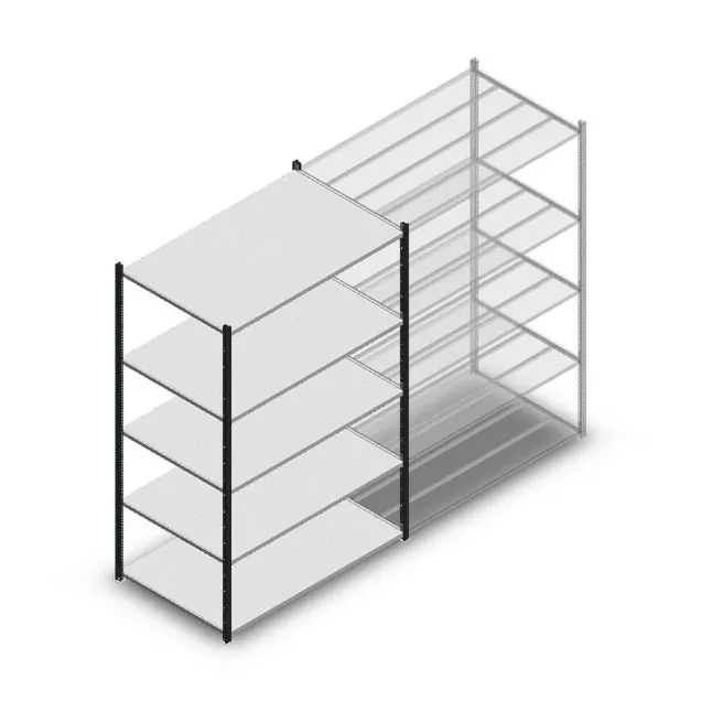 Fachbodenregal Medium Duty 2000x1300x800mm (hxbxt) 5 Ebenen anthrazit Anfangsregal