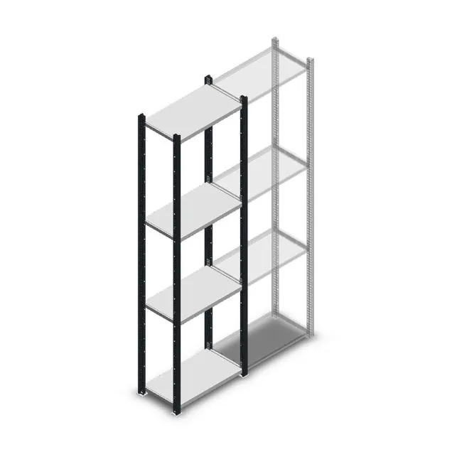 Fachbodenregal Medium Duty 2000x550x300mm (hxbxt) 4 Ebenen anthrazit Anfangsregal