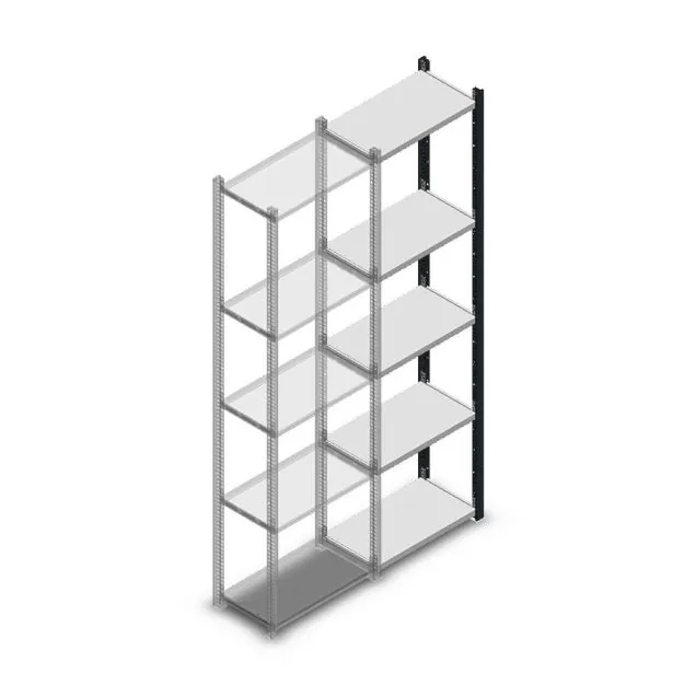 Fachbodenregal Medium Duty 2000x550x300 mm (HxBxT) 5 Ebenen anthrazit Anbauregal