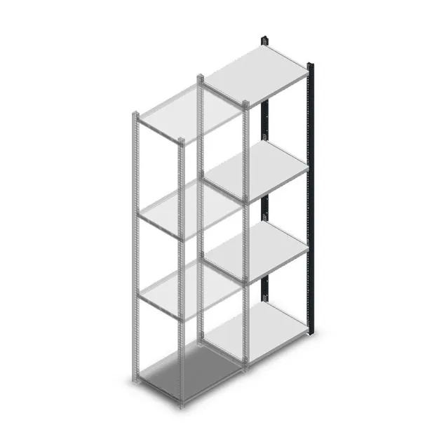 Fachbodenregal Medium Duty 2000x550x400mm (HxBxT) 4 Ebenen anthrazit Anbauregal