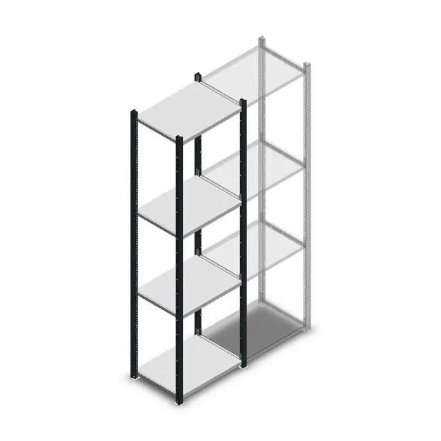 Fachbodenregal Medium Duty 2000x550x400mm (hxbxt) 4 Ebenen anthrazit Anfangsregal
