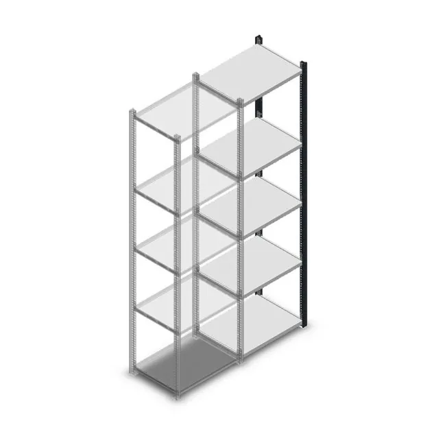 Fachbodenregal Medium Duty 2000x550x400mm (HxBxT) 5 Ebenen anthrazit Anbauregal