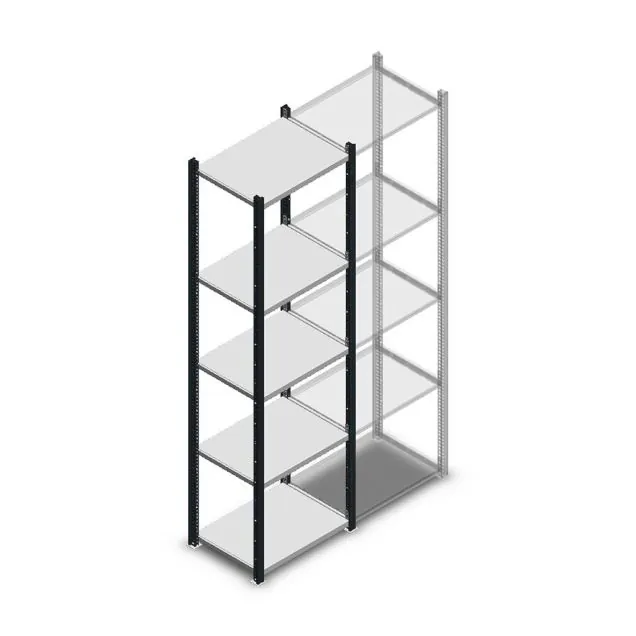 Fachbodenregal Medium Duty 2000x550x400mm (hxbxt) 5 Ebenen anthrazit Anfangsregal