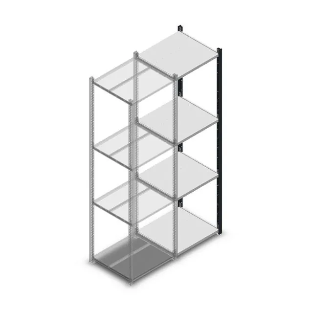Fachbodenregal Medium Duty 2000x550x500 mm (HxBxT) 4 Ebenen anthrazit Anbauregal