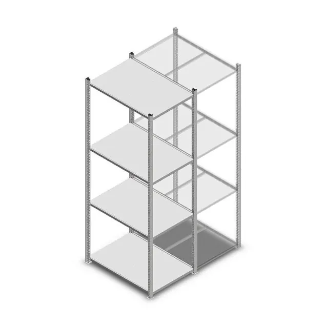 Fachbodenregal Light Duty 2000x550x800mm (HxBxT) 4 Ebenen Grundregal