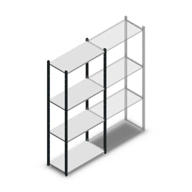 Fachbodenregal Medium Duty 2000x850x400mm (hxbxt) 4 Ebenen anthrazit Anfangsregal