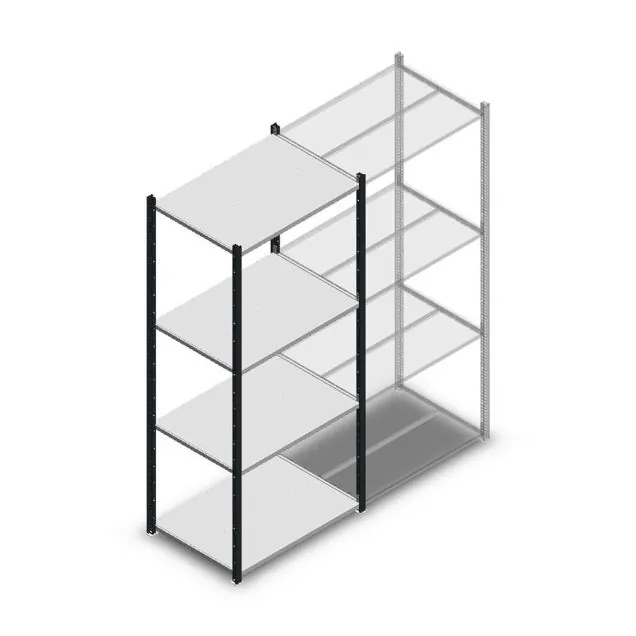 Fachbodenregal Medium Duty 2000x850x600mm (hxbxt) 4 Ebenen anthrazit Anfangsregal