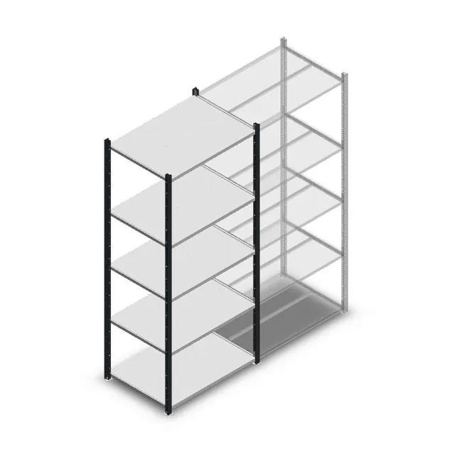 Fachbodenregal Medium Duty 2000x850x600mm (hxbxt) 5 Ebenen anthrazit Anfangsregal
