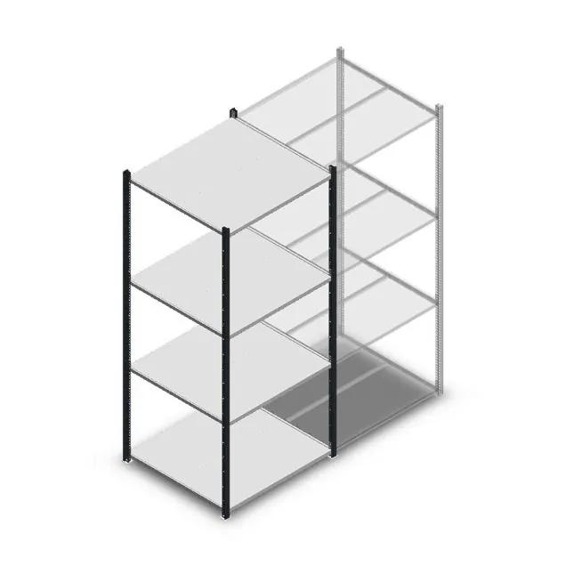Fachbodenregal Medium Duty 2000x850x800mm (hxbxt) 4 Ebenen anthrazit Anfangsregal
