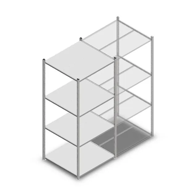 Fachbodenregal Light Duty 2000x850x800 mm (HxBxT) 4 Ebenen Grundregal