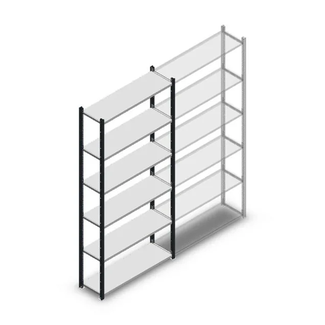 Fachbodenregal Medium Duty 2200x1000x300mm (hxbxt) 6 Ebenen anthrazit Anfangsregal