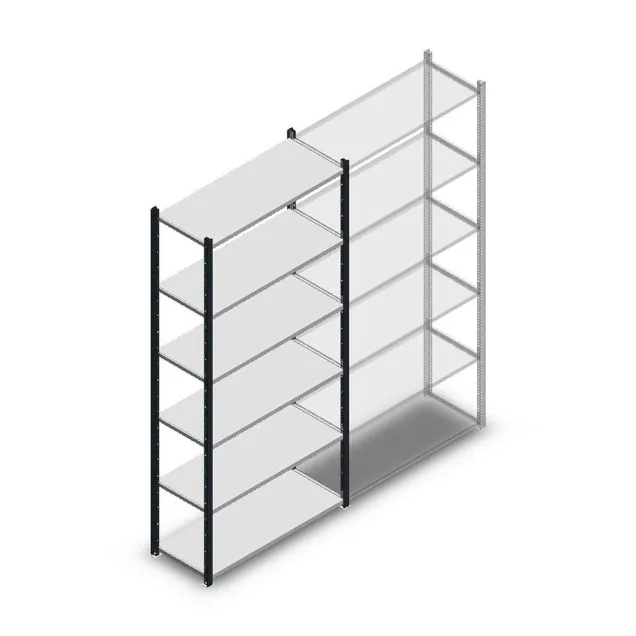 Fachbodenregal Medium Duty 2200x1000x400mm (hxbxt) 6 Ebenen anthrazit Anfangsregal