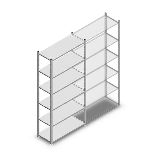 Fachbodenregal Medium Duty 2000x1000x400mm (hxbxt) 6 Ebenen verzinkt Anfangsregal