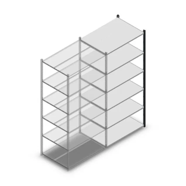 Fachbodenregal Medium Duty 2200x1000x700 mm (HxBxT) 6 Ebenen anthrazit Anbauregal
