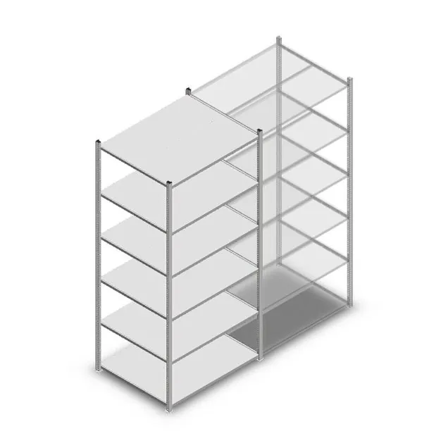 Fachbodenregal Light Duty 2000x1000x800 mm (HxBxT) 6 Ebenen Grundregal