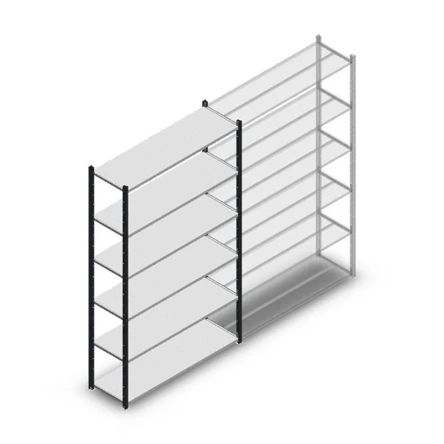 Fachbodenregal Medium Duty 2000x850x400mm (hxbxt) 6 Ebenen anthrazit Anfangsregal