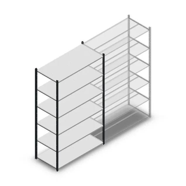 Fachbodenregal Medium Duty 2200x1300x600mm (hxbxt) 6 Ebenen anthrazit Anfangsregal