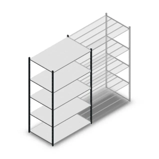 Fachbodenregal Medium Duty 2200x1300x800mm (hxbxt) 5 Ebenen anthrazit Anfangsregal