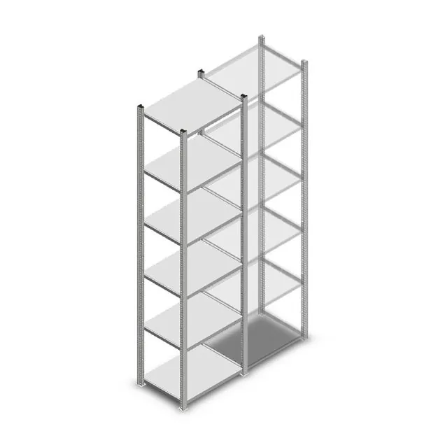 Fachbodenregal Medium Duty 2000x550x400mm (hxbxt) 6 Ebenen verzinkt Anfangsregal