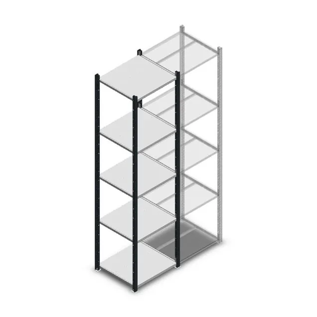 Fachbodenregal Medium Duty 2200x550x500 mm (HxBxT) 5 Ebenen anthrazit Grundregal
