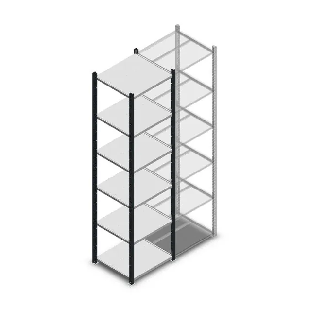 Fachbodenregal Medium Duty 2200x550x500 mm (HxBxT) 6 Ebenen anthrazit Grundregal