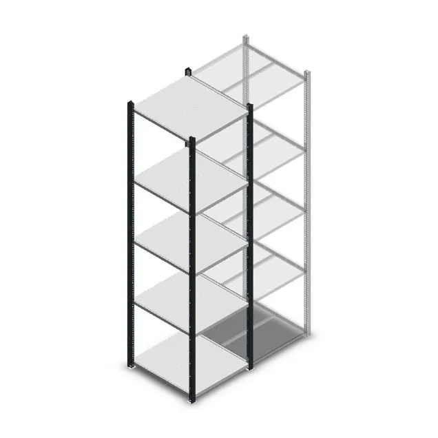 Fachbodenregal Medium Duty 2200x550x600mm (HxBxT) 5 Ebenen anthrazit Grundregal