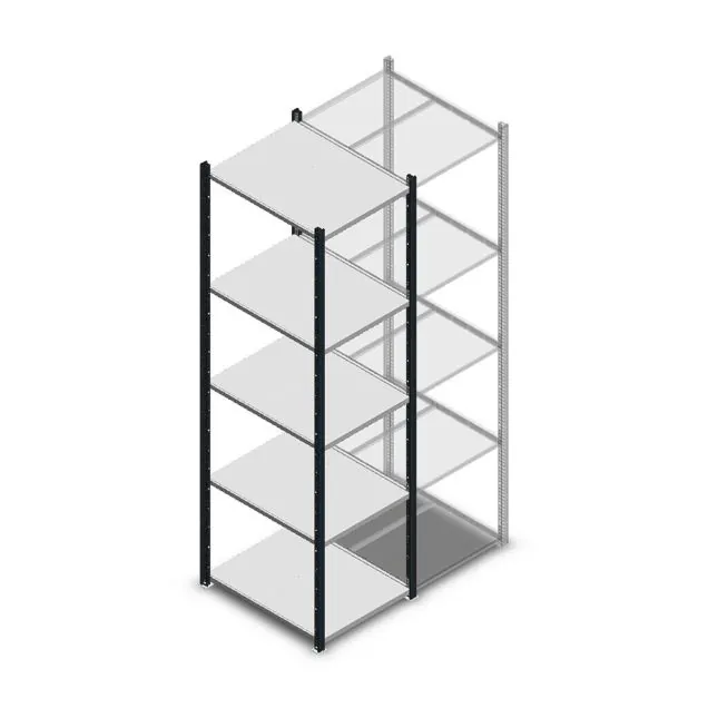 Fachbodenregal Medium Duty 2200x550x700 mm (HxBxT) 5 Ebenen anthrazit Grundregal