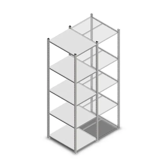 Fachbodenregal Medium Duty 2200x550x700 mm (HxBxT) 5 Ebenen verzinkt Grundregal