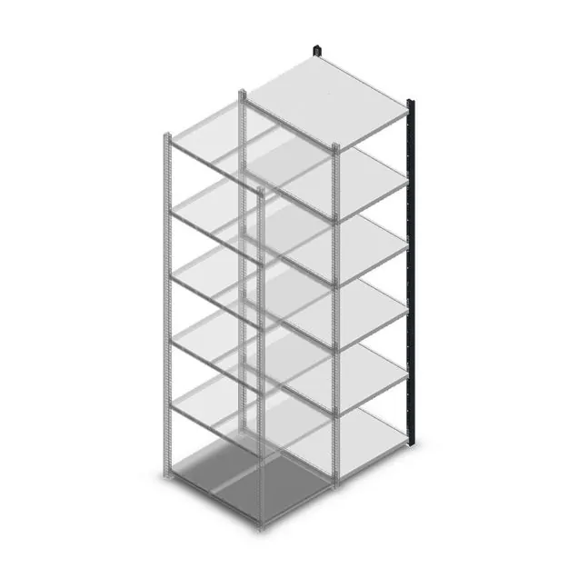 Fachbodenregal Medium Duty 2200x550x700 mm (HxBxT) 6 Ebenen anthrazit Anbauregal