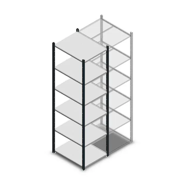 Fachbodenregal Medium Duty 2200x550x700 mm (HxBxT) 6 Ebenen anthrazit Grundregal