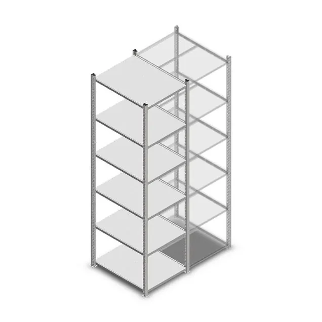 Fachbodenregal Medium Duty 2000x550x700mm (hxbxt) 6 Ebenen verzinkt Anfangsregal