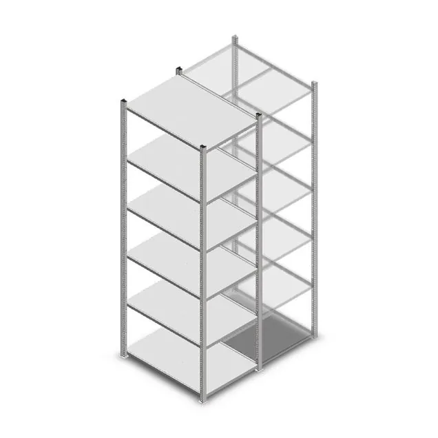 Medium Duty Fachbodenregal 2000x550x800mm (hxbxt) 6 Ebenen verzinkt Anfangsregal