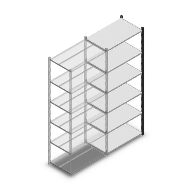 Fachbodenregal Medium Duty 2200x850x500mm (HxBxT) 6 Ebenen anthrazit Anbauregal