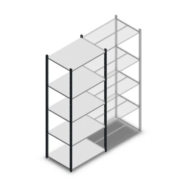 Fachbodenregal Medium Duty 2200x850x600mm (HxBxT) 5 Ebenen anthrazit Grundregal