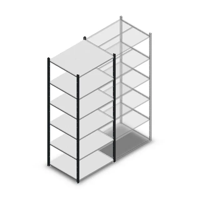 Fachbodenregal Medium Duty 2200x850x700 mm (HxBxT) 6 Ebenen anthrazit Grundregal