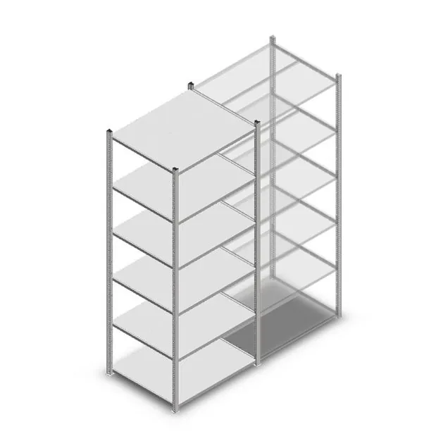 Fachbodenregal Medium Duty 2000x850x700mm (hxbxt) 6 Ebenen verzinkt Anfangsregal