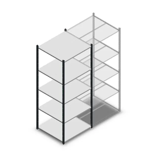 Fachbodenregal Medium Duty 2200x850x800 mm (HxBxT) 5 Ebenen anthrazit Grundregal